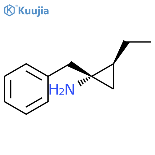 Cyclopropanamine, 2-ethyl-1-(phenylmethyl)-, (1R,2S)-rel- structure