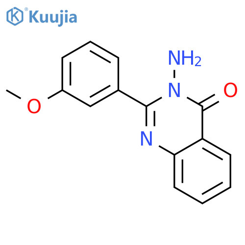 3-amino-2-(3-methoxyphenyl)-3,4-dihydroquinazolin-4-one structure