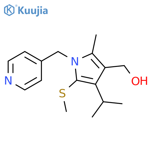 1H-Pyrrole-3-methanol,2-methyl-4-(1-methylethyl)-5-(methylthio)-1-(4-pyridinylmethyl)- structure