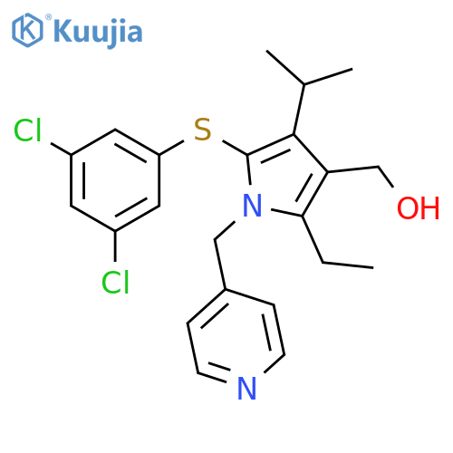 1H-Pyrrole-3-methanol,5-[(3,5-dichlorophenyl)thio]-2-ethyl-4-(1-methylethyl)-1-(4-pyridinylmethyl)- structure
