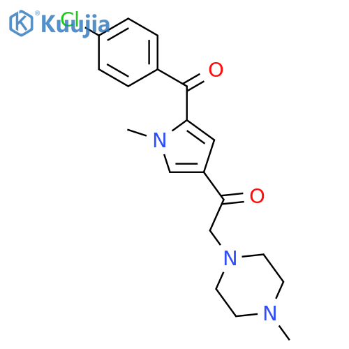 Ethanone,1-[5-(4-chlorobenzoyl)-1-methyl-1H-pyrrol-3-yl]-2-(4-methyl-1-piperazinyl)- structure