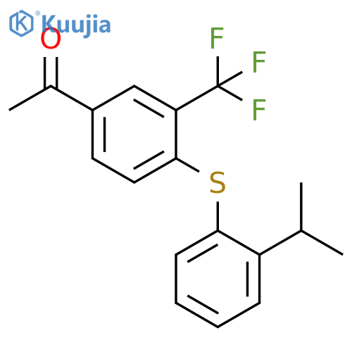 Ethanone, 1-[4-[[2-(1-methylethyl)phenyl]thio]-3-(trifluoromethyl)phenyl]- structure
