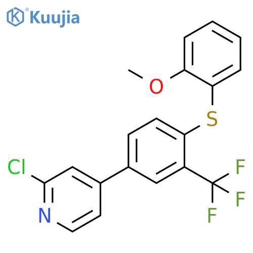 Pyridine,2-chloro-4-[4-[(2-methoxyphenyl)thio]-3-(trifluoromethyl)phenyl]- structure