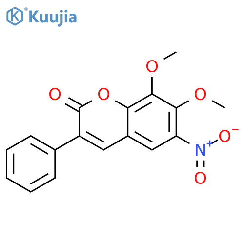2H-1-Benzopyran-2-one, 7,8-dimethoxy-6-nitro-3-phenyl- structure
