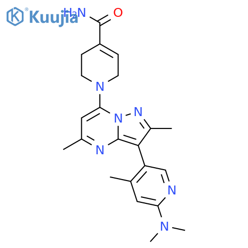 4-Pyridinecarboxamide,1-[3-[6-(dimethylamino)-4-methyl-3-pyridinyl]-2,5-dimethylpyrazolo[1,5-a]pyrimidin-7-yl]-1,2,3,6-tetrahydro- structure