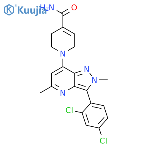 4-Pyridinecarboxamide,1-[3-(2,4-dichlorophenyl)-2,5-dimethyl-2H-pyrazolo[4,3-b]pyridin-7-yl]-1,2,3,6-tetrahydro- structure