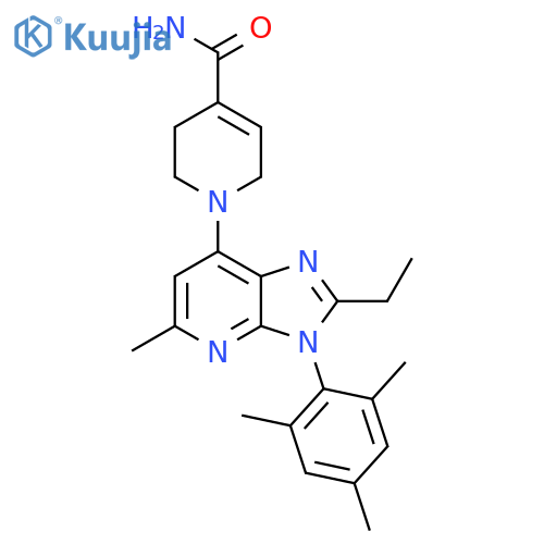 4-Pyridinecarboxamide,1-[2-ethyl-5-methyl-3-(2,4,6-trimethylphenyl)-3H-imidazo[4,5-b]pyridin-7-yl]-1,2,3,6-tetrahydro- structure
