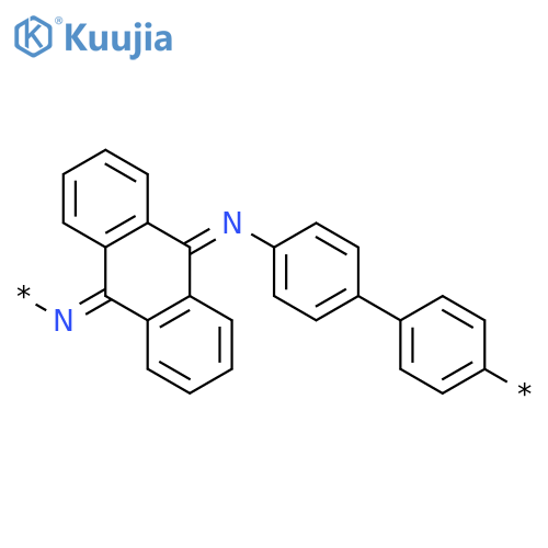 Poly(nitrilo-9,10-anthracenediylidenenitrilo[1,1'-biphenyl]-4,4'-diyl) structure