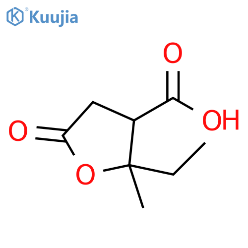 2-Ethyl-2-methyl-5-oxo-tetrahydro-furan-3-carboxylic acid structure