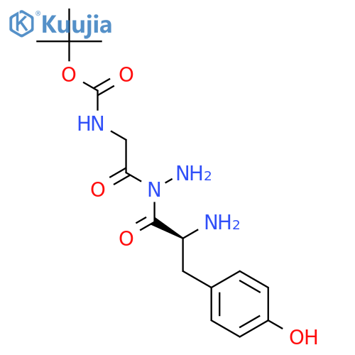 L-Tyrosine, N-[N-[(1,1-dimethylethoxy)carbonyl]glycyl]-, hydrazide structure