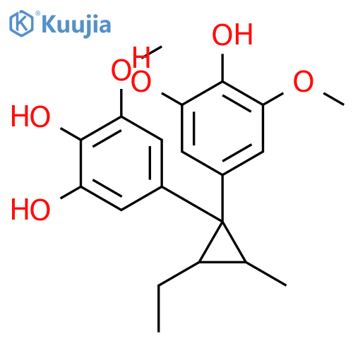 1,2-Benzenediol, 4,4'-(2-ethyl-3-methylcyclopropylidene)bis[6-methoxy- structure