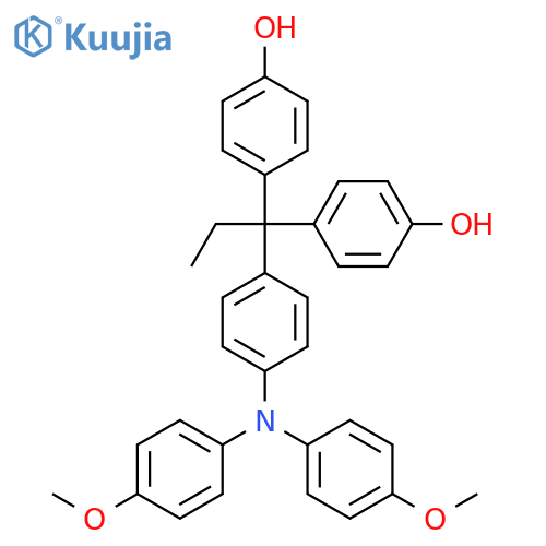 Phenol, 4,4'-[1-[4-[bis(4-methoxyphenyl)amino]phenyl]propylidene]bis- structure