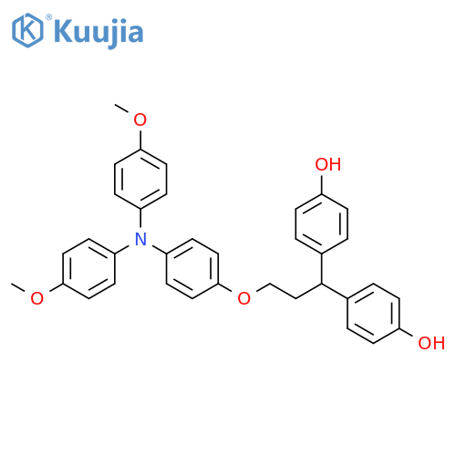 Phenol,4,4'-[3-[4-[bis(4-methoxyphenyl)amino]phenoxy]propylidene]bis- structure
