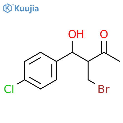 2-Butanone, 3-(bromomethyl)-4-(4-chlorophenyl)-4-hydroxy- structure
