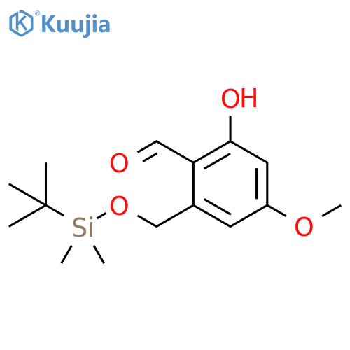Benzaldehyde,2-[[[(1,1-dimethylethyl)dimethylsilyl]oxy]methyl]-6-hydroxy-4-methoxy- structure