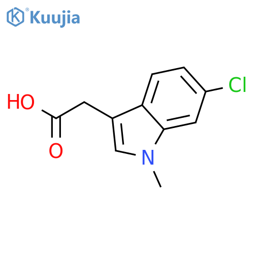 2-(6-Chloro-1-methyl-1H-indol-3-yl)acetic acid structure