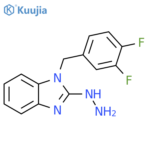 2H-Benzimidazol-2-one, 1-[(3,4-difluorophenyl)methyl]-1,3-dihydro-,hydrazone structure