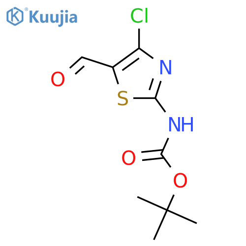 tert-butyl N-(4-chloro-5-formyl-thiazol-2-yl)carbamate structure