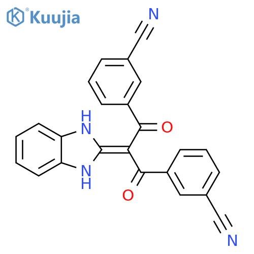 Benzonitrile,3,3'-[2-(1,3-dihydro-2H-benzimidazol-2-ylidene)-1,3-dioxo-1,3-propanediyl]bis- structure