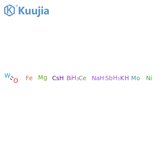 Antimony bismuth cerium cesium iron magnesium molybdenum nickelpotassium sodium tungsten oxide structure