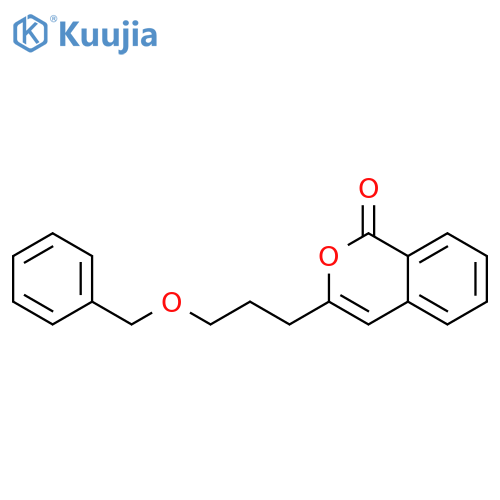 1H-2-Benzopyran-1-one, 3-[3-(phenylmethoxy)propyl]- structure