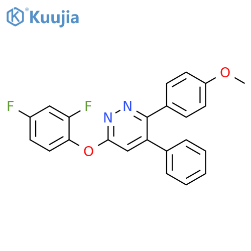 Pyridazine, 6-(2,4-difluorophenoxy)-3-(4-methoxyphenyl)-4-phenyl- structure