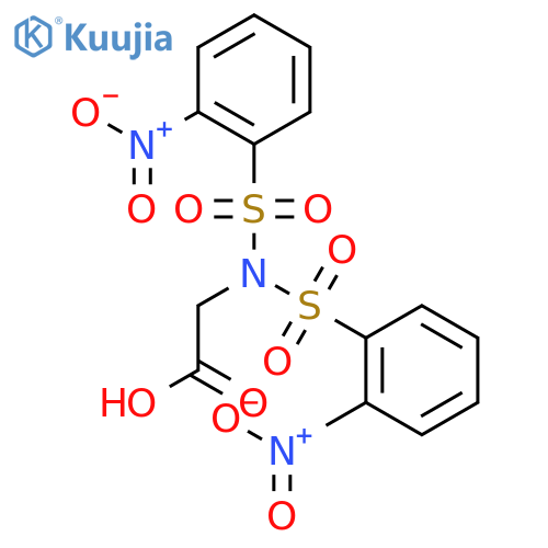 Glycine, N,N-bis[(2-nitrophenyl)sulfonyl]- structure
