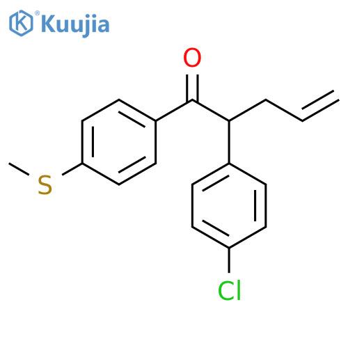 4-Penten-1-one, 2-(4-chlorophenyl)-1-[4-(methylthio)phenyl]- structure