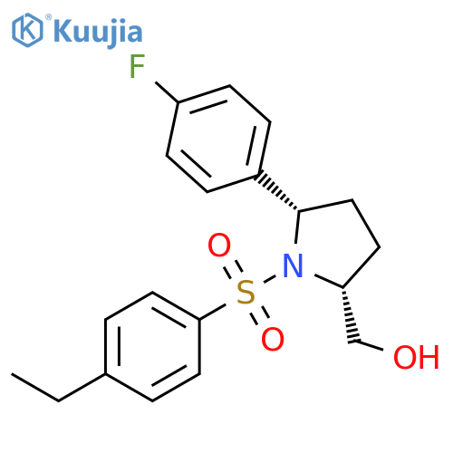 2-Pyrrolidinemethanol, 1-[(4-ethylphenyl)sulfonyl]-5-(4-fluorophenyl)-,(2R,5S)-rel- structure