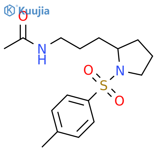 Acetamide, N-[3-[1-[(4-methylphenyl)sulfonyl]-2-pyrrolidinyl]propyl]- structure