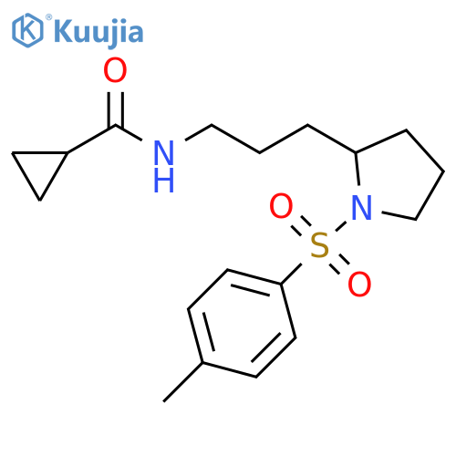 Cyclopropanecarboxamide,N-[3-[1-[(4-methylphenyl)sulfonyl]-2-pyrrolidinyl]propyl]- structure