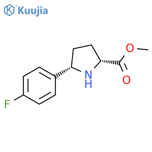 D-Proline, 5-(4-fluorophenyl)-, methyl ester, (5S)-rel- structure