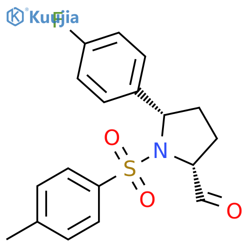 2-Pyrrolidinecarboxaldehyde,5-(4-fluorophenyl)-1-[(4-methylphenyl)sulfonyl]-, (2R,5S)-rel- structure