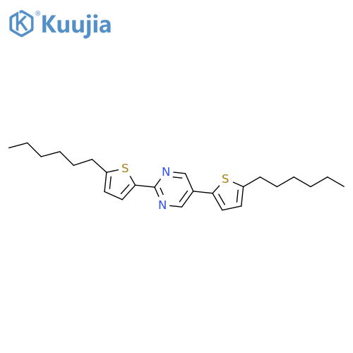 Pyrimidine, 2,5-bis(5-hexyl-2-thienyl)- structure