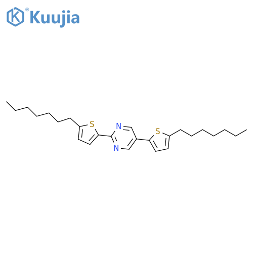Pyrimidine, 2,5-bis(5-heptyl-2-thienyl)- structure
