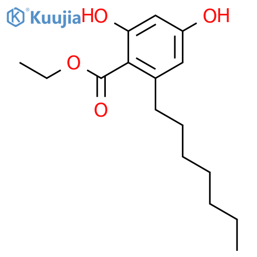Ethyl 2-heptyl-4,6-dihydroxybenzoate structure