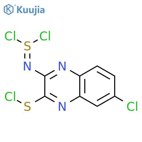 IMIDOSULFUROUS DICHLORIDE, [6-CHLORO-3-(CHLOROTHIO)-2-QUINOXALINYL]- structure