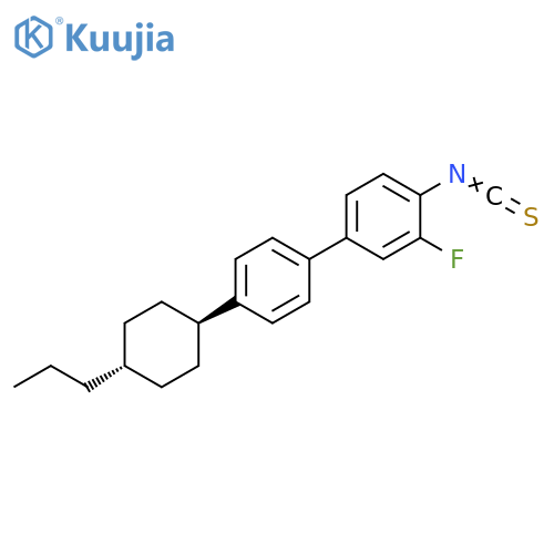1,1'-Biphenyl, 3-fluoro-4-isothiocyanato-4'-(trans-4-propylcyclohexyl)- structure
