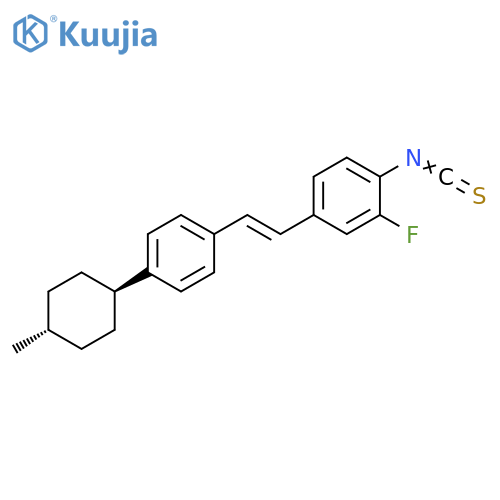 Benzene,2-fluoro-1-isothiocyanato-4-[(1E)-2-[4-(trans-4-methylcyclohexyl)phenyl]ethenyl]- structure