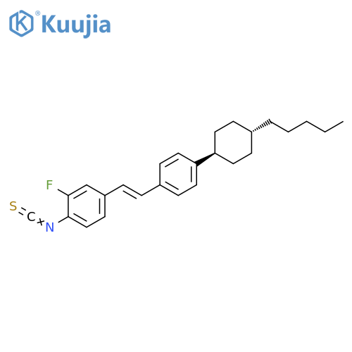 Benzene,2-fluoro-1-isothiocyanato-4-[(1E)-2-[4-(trans-4-pentylcyclohexyl)phenyl]ethenyl]- structure