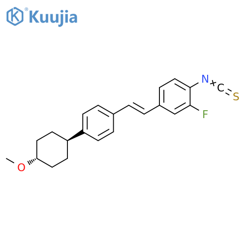 Benzene,2-fluoro-1-isothiocyanato-4-[(1E)-2-[4-(trans-4-methoxycyclohexyl)phenyl]ethenyl]- structure