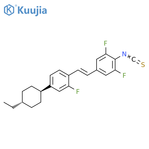 Benzene,5-[(1E)-2-[4-(trans-4-ethylcyclohexyl)-2-fluorophenyl]ethenyl]-1,3-difluoro-2-isothiocyanato- structure