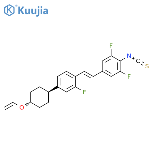 Benzene,5-[(1E)-2-[4-[trans-4-(ethenyloxy)cyclohexyl]-2-fluorophenyl]ethenyl]-1,3-difluoro-2-isothiocyanato- structure