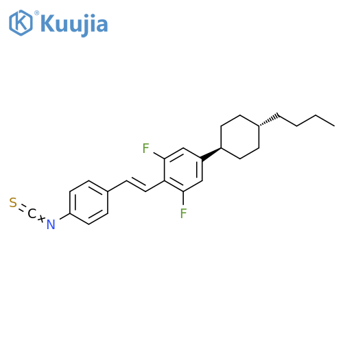 Benzene,5-(trans-4-butylcyclohexyl)-1,3-difluoro-2-[(1E)-2-(4-isothiocyanatophenyl)ethenyl]- structure