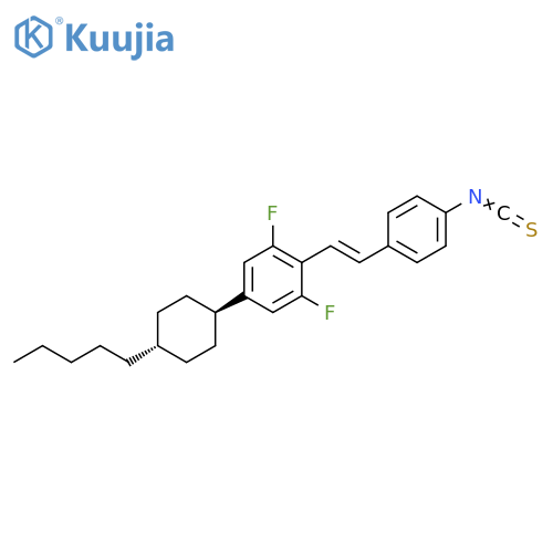 Benzene,1,3-difluoro-2-[(1E)-2-(4-isothiocyanatophenyl)ethenyl]-5-(trans-4-pentylcyclohexyl)- structure