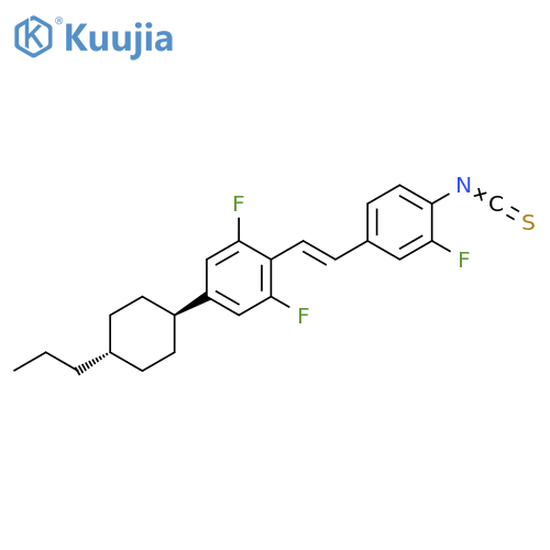Benzene,1,3-difluoro-2-[(1E)-2-(3-fluoro-4-isothiocyanatophenyl)ethenyl]-5-(trans-4-propylcyclohexyl)- structure