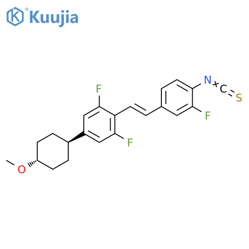 Benzene,1,3-difluoro-2-[(1E)-2-(3-fluoro-4-isothiocyanatophenyl)ethenyl]-5-(trans-4-methoxycyclohexyl)- structure