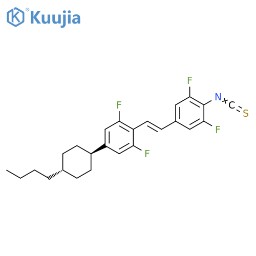 Benzene,5-(trans-4-butylcyclohexyl)-2-[(1E)-2-(3,5-difluoro-4-isothiocyanatophenyl)ethenyl]-1,3-difluoro- structure