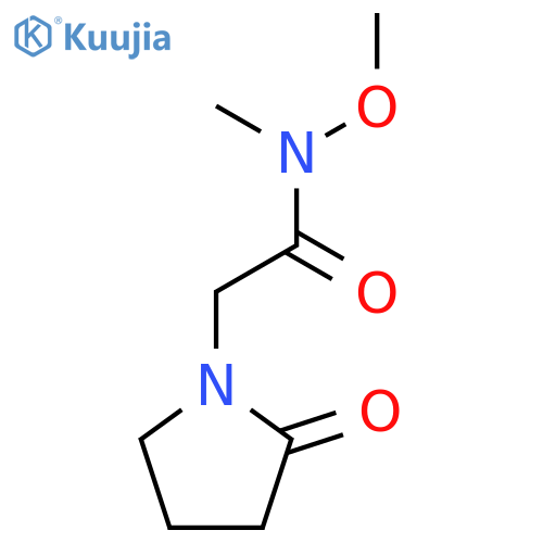 N-methoxy-N-methyl-2-(2-oxopyrrolidin-1-yl)acetamide structure