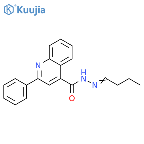 N'-(1Z)-butylidene-2-phenylquinoline-4-carbohydrazide structure